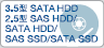 3.5^ SATA HDD 2.5^ SAS HDD/SATA HDD/SAS SSD/SATA SSD